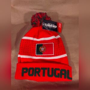 Portugal national team knit beanie with a pom-pom